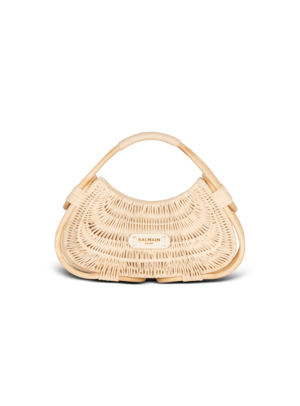 balmain paris Panier Jolie Madame Medium en osier beige - Femme