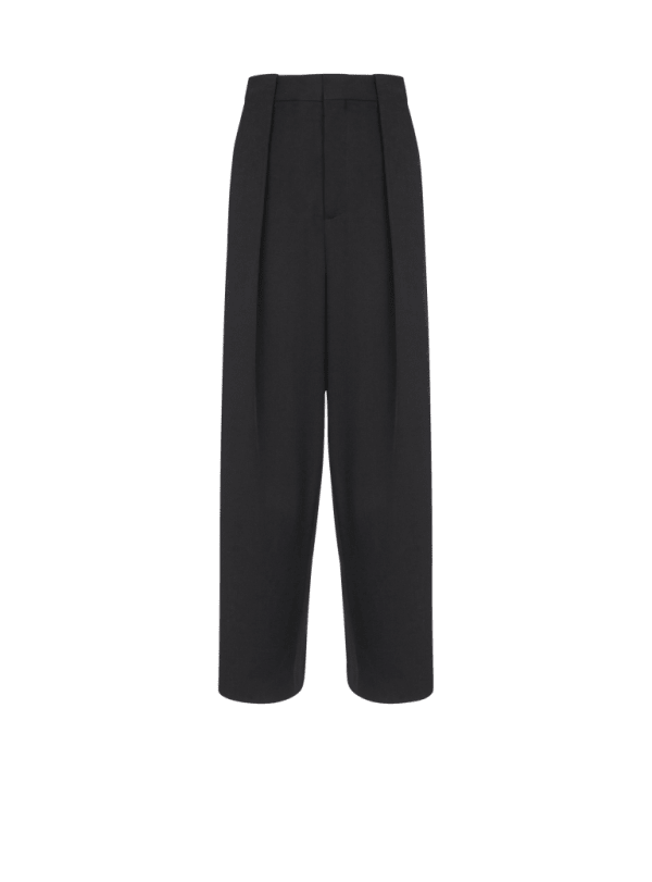 balmain paris Pantalon à plis en grain de poudre noir - Femme balmain paris Pantalon à plis en grain de poudre noir - Femme