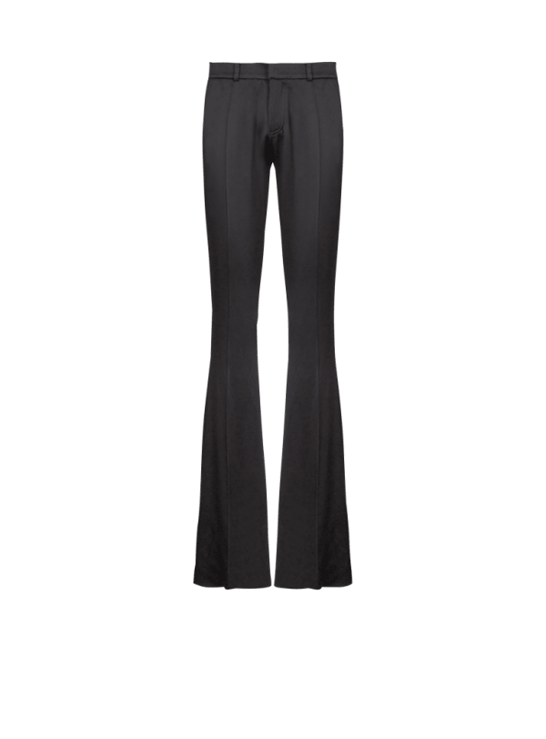 balmain paris Pantalon de tailleur bootleg en grain de poudre noir - Homme