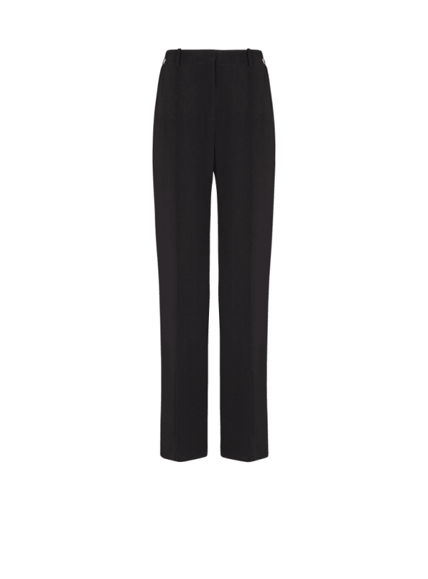 balmain paris Pantalon tailleur droit en crêpe noir - Femme balmain paris Pantalon tailleur droit en crêpe noir - Femme
