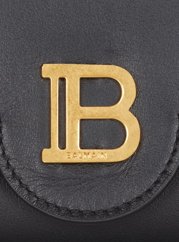 Balmain Paris Porte-monnaie B-Buzz En Cuir Noir - Femme