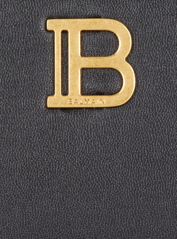 Balmain Paris Porte-monnaie B-Buzz En Cuir Noir - Femme