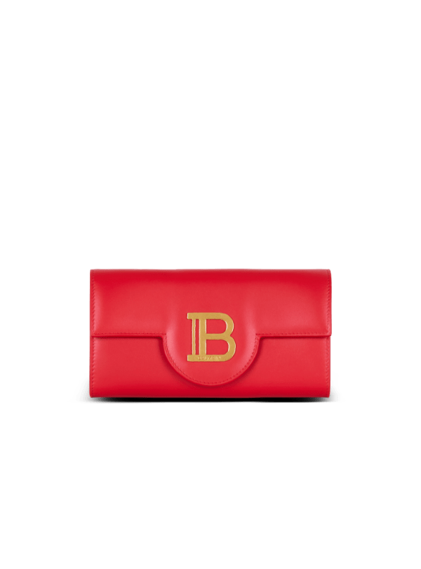 balmain paris Portefeuille B-Buzz en cuir rouge - Femme