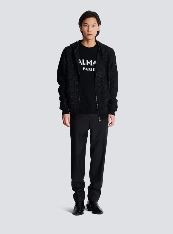 Balmain Paris Pull En Laine Balmain Paris Noir - Homme