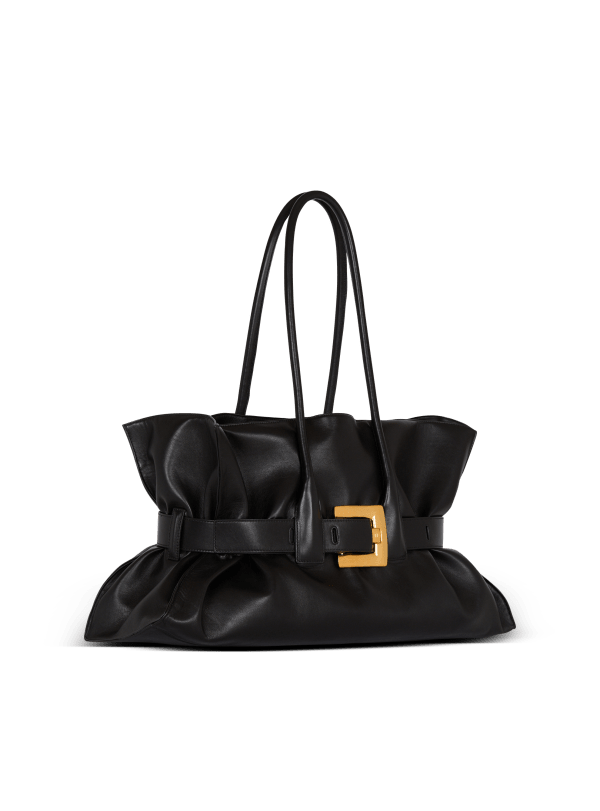 Balmain Paris Sac Anthem Large En Cuir De Veau Noir - Femme