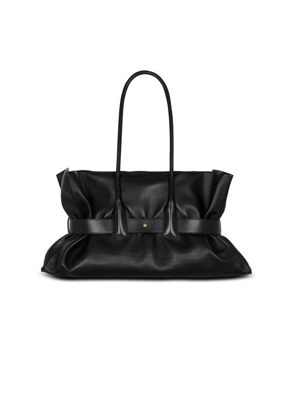 Balmain Paris Sac Anthem Large En Cuir De Veau Noir - Femme
