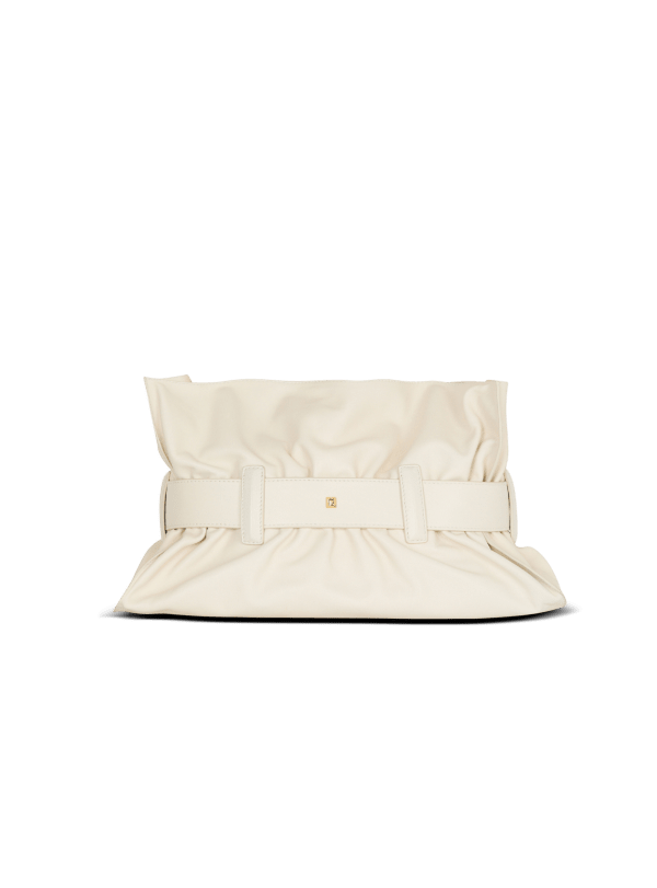 Balmain Paris Sac Anthem Medium En Cuir De Veau Beige - Femme