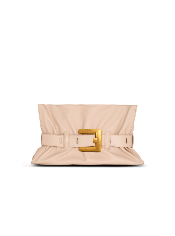 balmain paris Sac Anthem Medium en cuir de veau beige - Femme