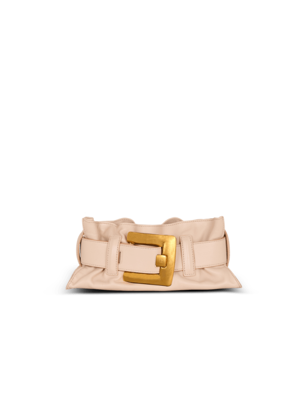 balmain paris Sac Anthem Mini en cuir de veau beige - Femme