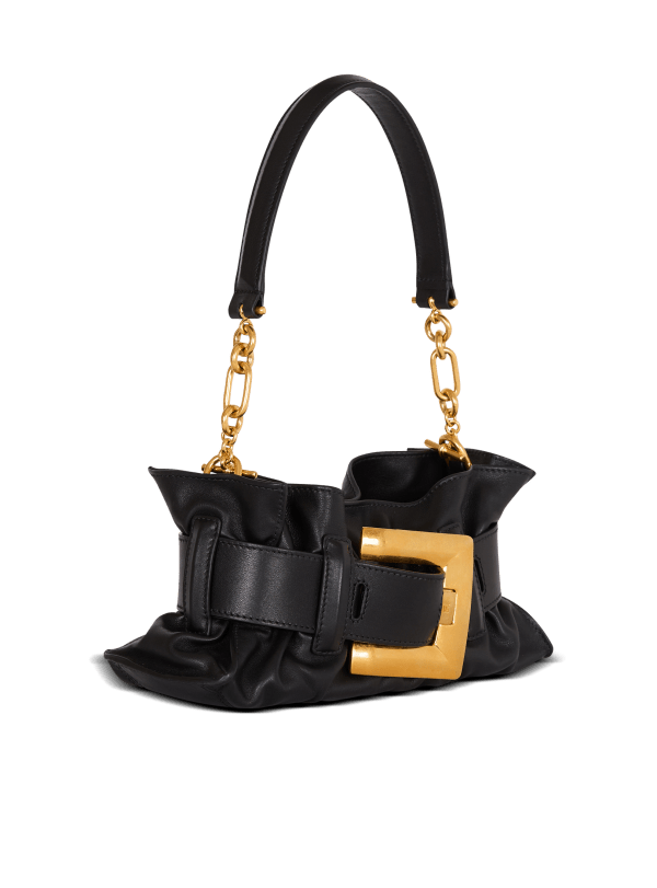 Balmain Paris Sac Anthem Mini En Cuir De Veau Noir - Femme