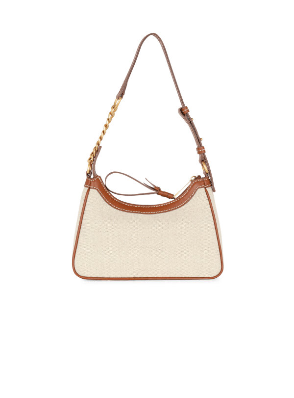 Balmain Paris Sac B-Army Canvas En Toile Et Cuir Beige - Femme