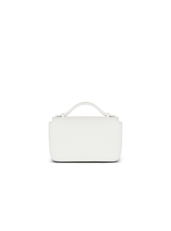 Balmain Paris Sac B-Buzz 17 Mini En Cuir De Veau Grainé Blanc - Femme