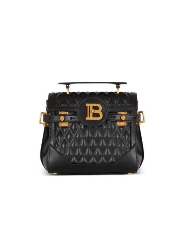 balmain paris Sac B-Buzz 23 en cuir de veau matelassé à motif Diamond noir - Femme