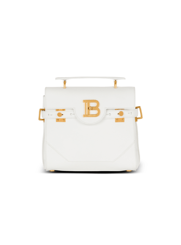 balmain paris Sac B-Buzz 23 en cuir grainé blanc - Femme