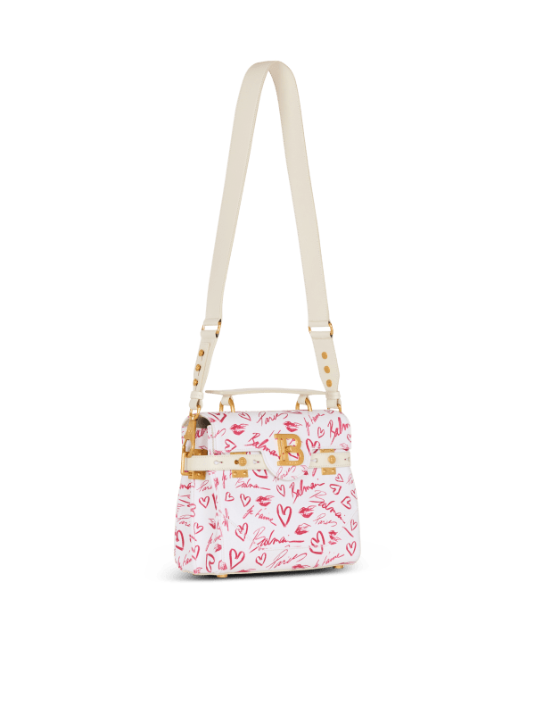 Balmain Paris Sac B-Buzz 23 En Toile Imprimée Lipstick Rouge - Femme