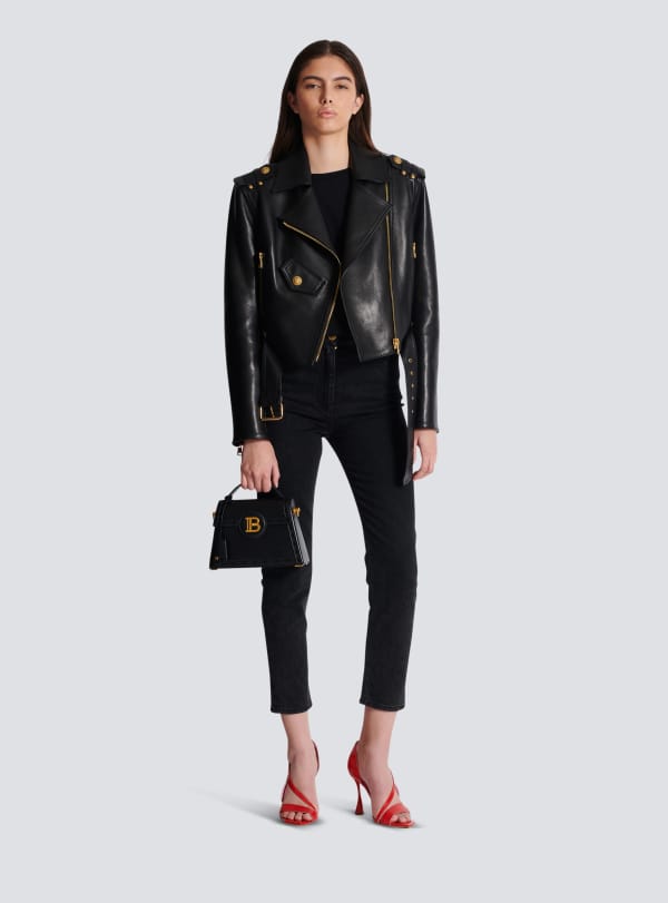 Balmain Paris Sac B-Buzz Dynasty En Cuir Box Noir - Femme