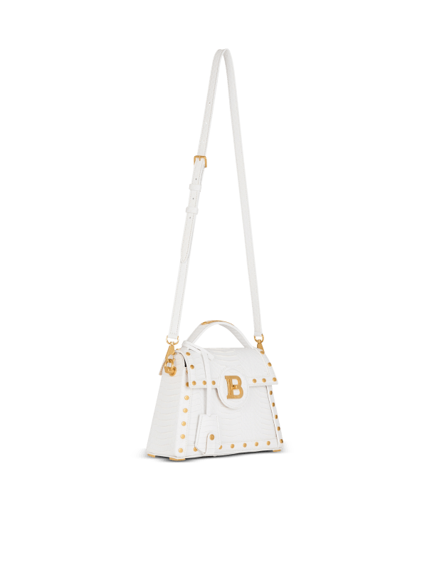 Balmain Paris Sac B-Buzz Dynasty En Cuir D’élaphe Blanc - Femme