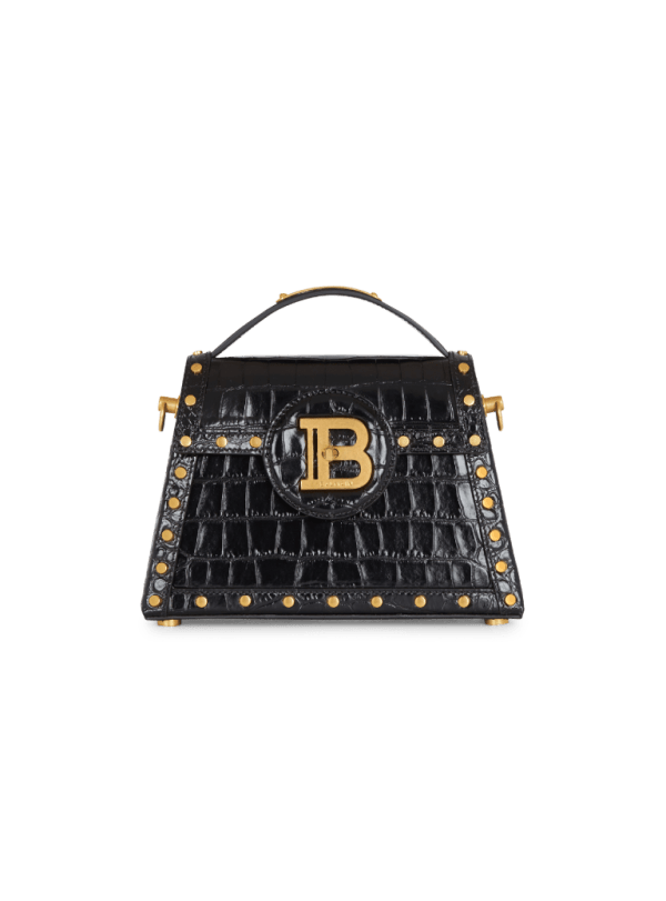 balmain paris Sac B-Buzz Dynasty en cuir effet crocodile noir - Femme