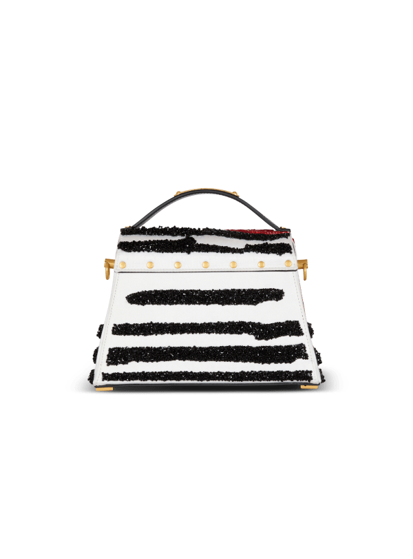 Balmain Paris Sac B-Buzz Dynasty Make Up En Satin Brodé Rouge - Femme