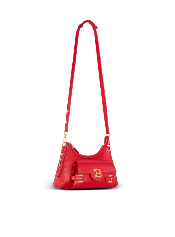 Balmain Paris Sac B-Buzz Hobo En Cuir De Veau Rouge - Femme