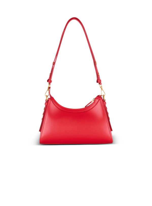 Balmain Paris Sac B-Buzz Hobo En Cuir De Veau Rouge - Femme