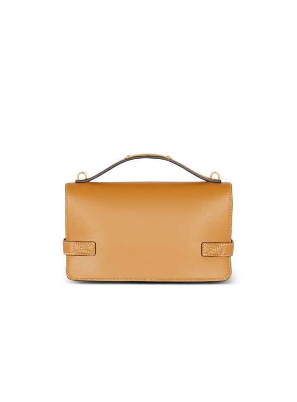 Balmain Paris Sac B-Buzz Shoulder 24 En Cuir Lisse Marron - Femme