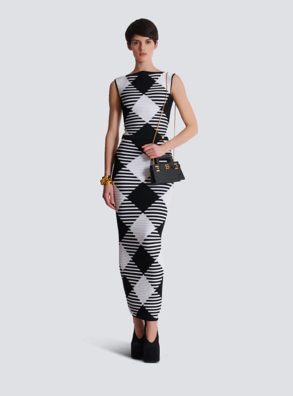 Balmain Paris Sac B-Buzz Small Top Handle En Cuir Grainé Noir - Femme