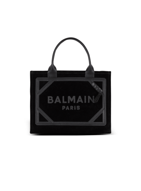 balmain paris Sac Cabas B-Army Small en cuir suédé noir - Femme balmain paris Sac Cabas B-Army Small en cuir suédé noir - Femme