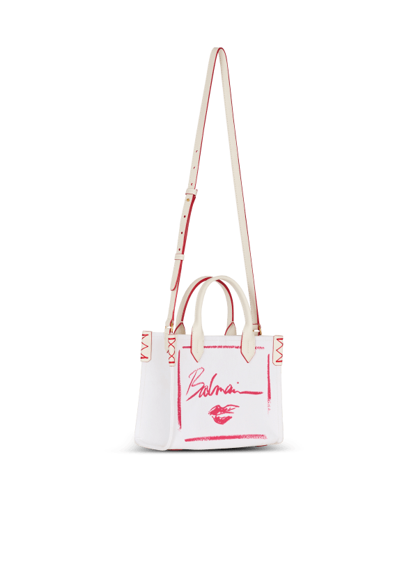 Balmain Paris Sac Cabas B-Army Small Imprimé Balmain Lipstick Rouge - Femme