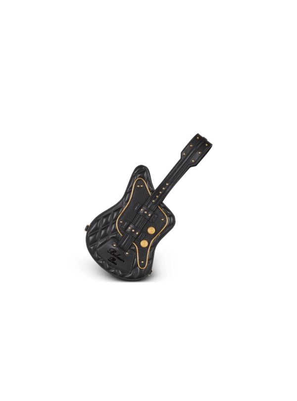 balmain paris Sac Guitare en cuir de veau matelassé noir - Femme balmain paris Sac Guitare en cuir de veau matelassé noir - Femme