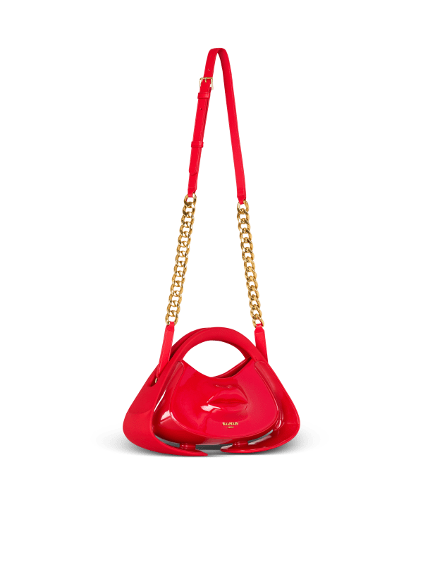 Balmain Paris Sac Jolie Madame Medium à Bouche Reliefée Rouge - Femme