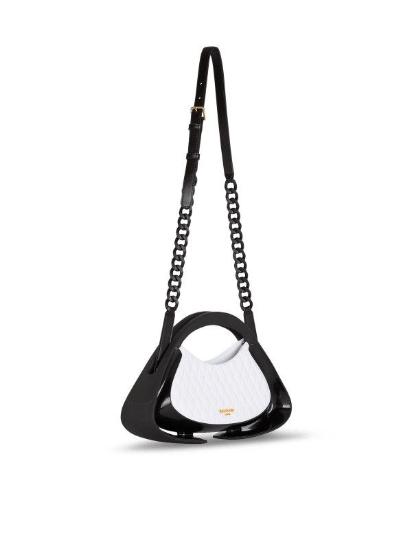 Balmain Paris Sac Jolie Madame Medium Bicolore Matelassé Blanc - Femme