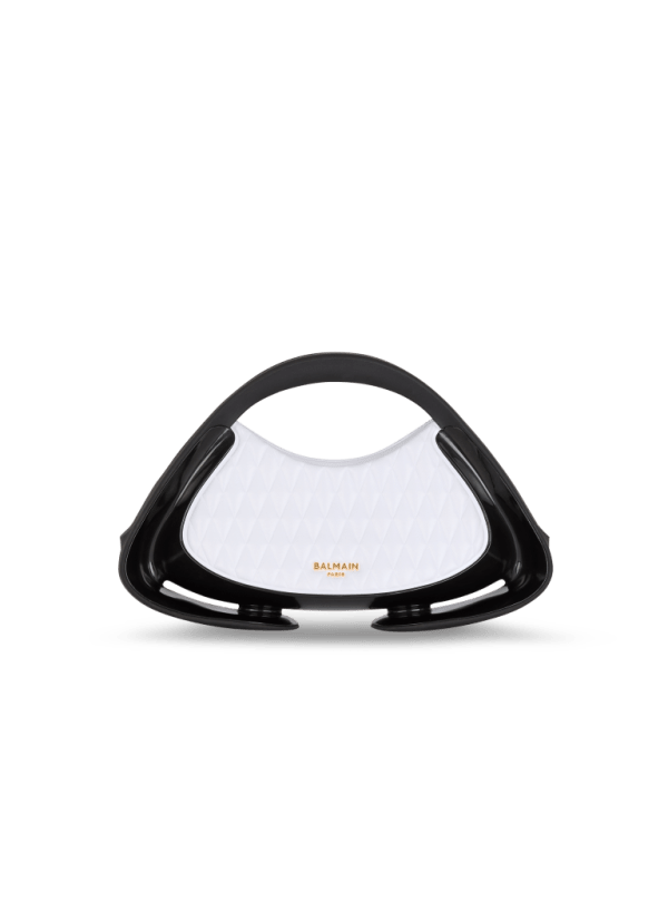 balmain paris Sac Jolie Madame Medium bicolore matelassé blanc - Femme