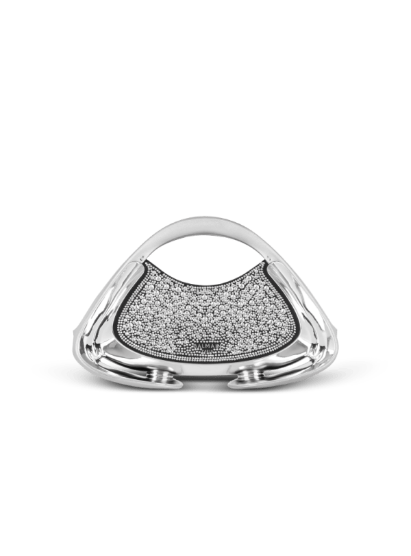 balmain paris Sac Jolie Madame Medium en strass argent - Femme