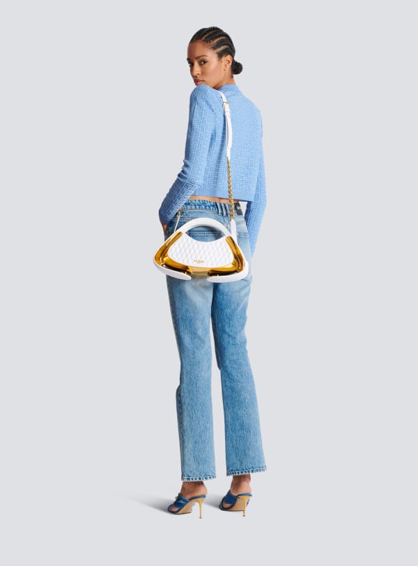 Balmain Paris Sac Jolie Madame Medium Matelassé Blanc - Femme