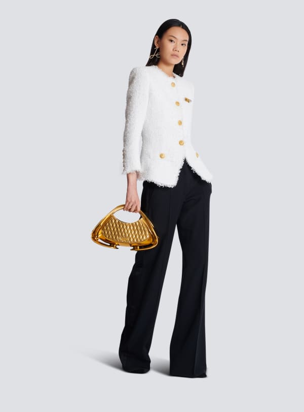 Balmain Paris Sac Jolie Madame Medium Matelassé Or - Femme