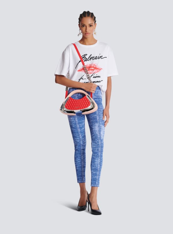 Balmain Paris Sac Jolie Madame Medium Matelassé Rouge - Femme