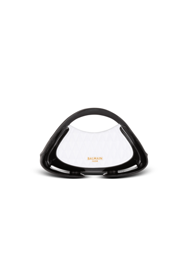 balmain paris Sac Jolie Madame Small bicolore matelassé blanc - Femme