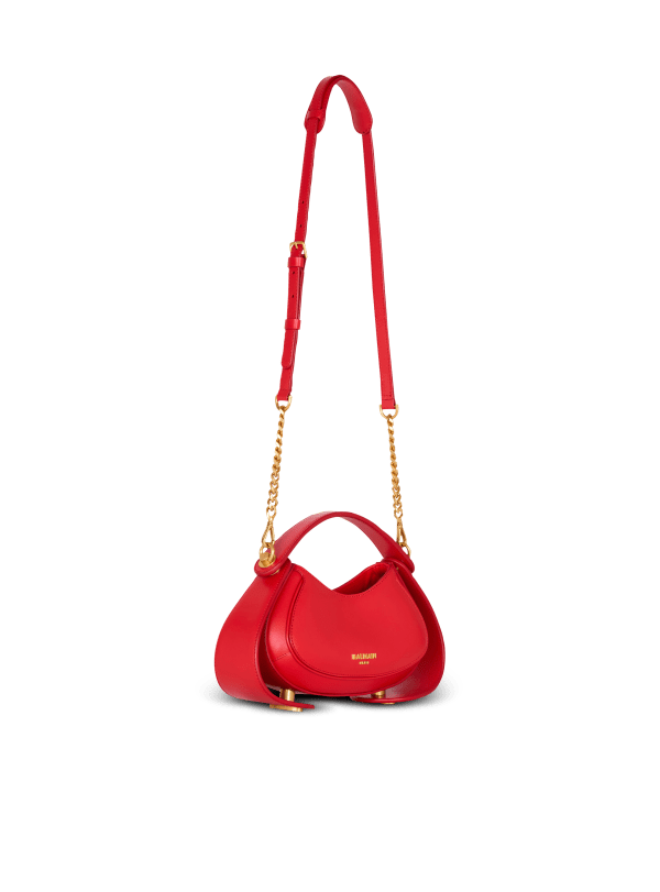Balmain Paris Sac Jolie Madame Small En Cuir Box Rouge - Femme