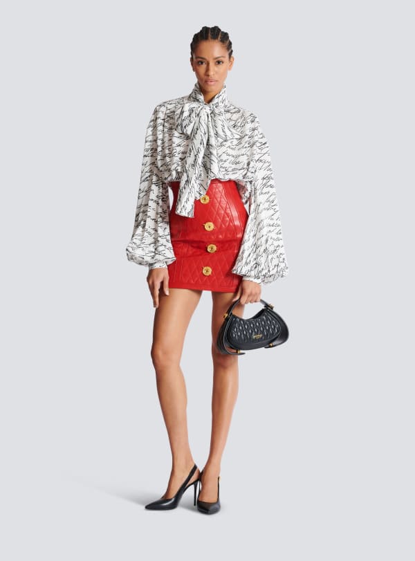 Balmain Paris Sac Jolie Madame Small En Cuir Matelassé Noir - Femme