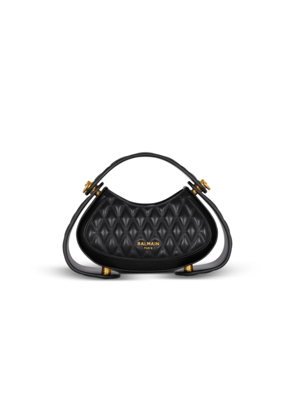 balmain paris Sac Jolie Madame Small en cuir matelassé noir - Femme