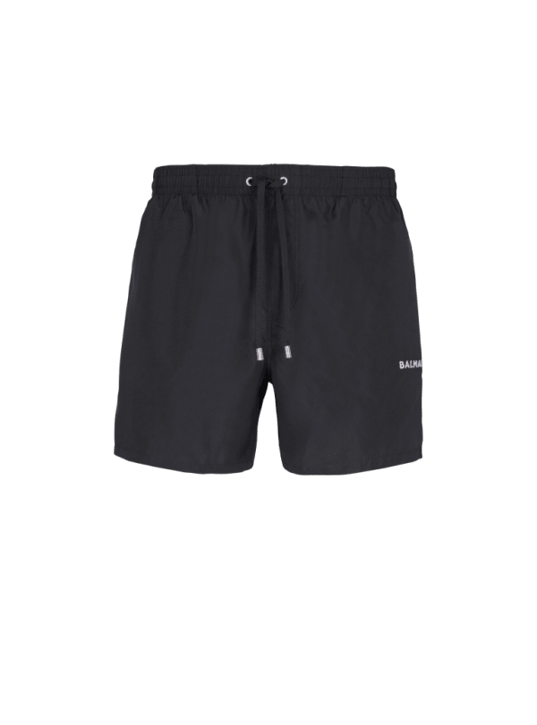 balmain paris Short de bain à logo Balmain noir - Homme