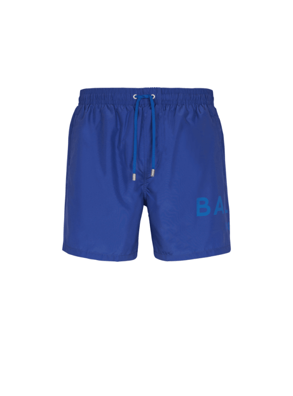balmain paris Short de bain imprimé Balmain Paris bleu - Homme