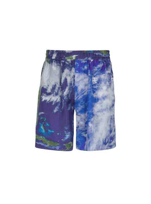 balmain paris Short en soie imprimée Earth multicolore - Homme