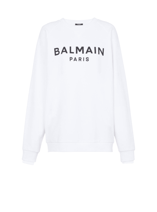 balmain paris Sweat-shirt imprimé Balmain Paris blanc - Homme