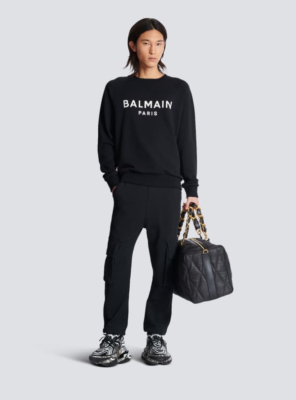 Balmain Paris Sweat-shirt Imprimé Balmain Paris Noir - Homme