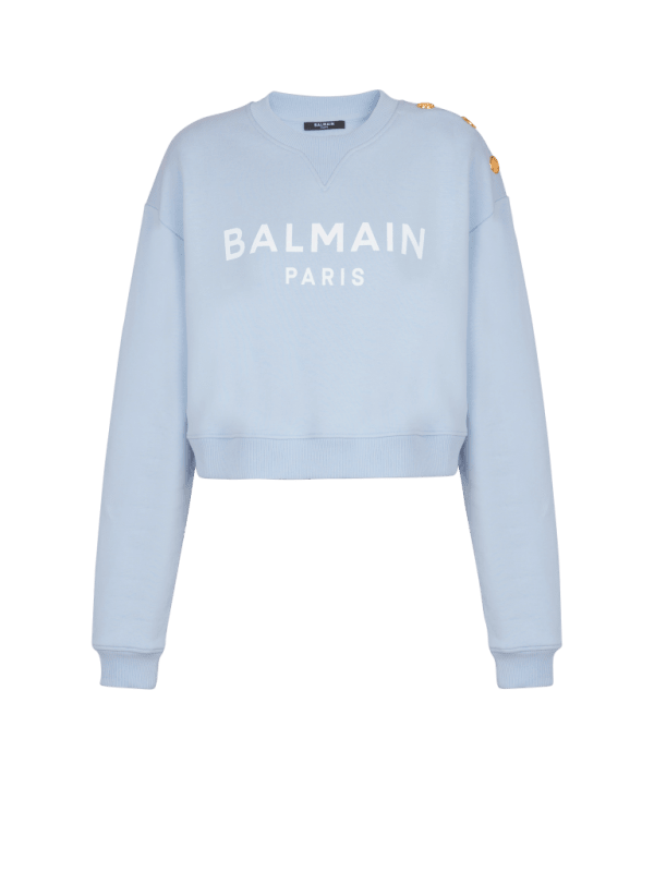 balmain paris Sweatshirt imprimé Balmain Paris bleu - Femme