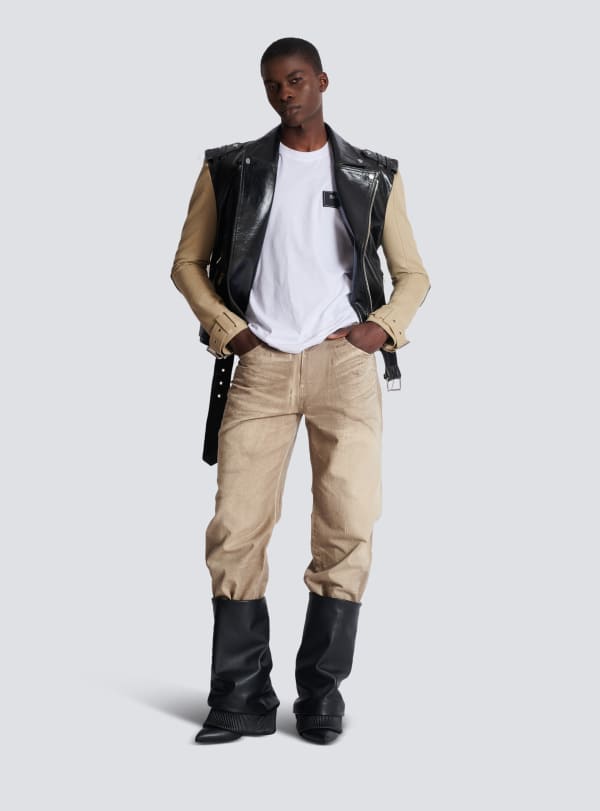 Balmain Paris T-shirt à étiquette Balmain Couture Blanc - Homme