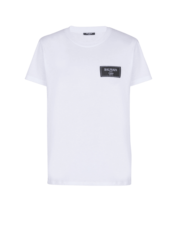 balmain paris T-shirt à étiquette Balmain Couture blanc - Homme