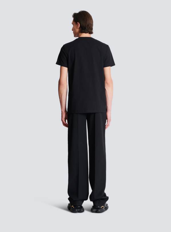 Balmain Paris T-shirt à étiquette Balmain Couture Noir - Homme